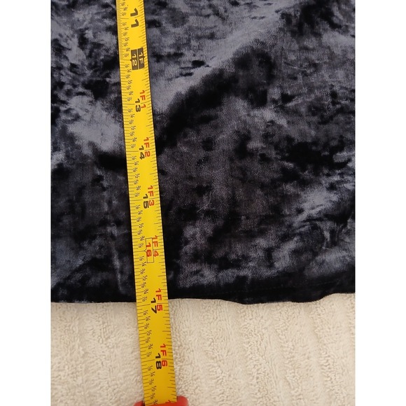 American Eagle Top Off the Shoulders Navy Velvet Ties Womens Size Medium Peasant - Picture 9 of 15